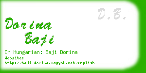 dorina baji business card